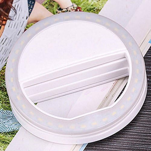 Visionnaire Collection Selfie Ring Light Compatible with all smart phones, Iphone 6 plus, 6s, 5s, 5, 4s, 4, Samsung Galaxy s6, Edge s6, s5, s4, s3. ( White)