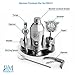 Barman Premium Cocktail Bar Set : 8 Piece Stainless Steel Professional Martini Cocktail Shaker, Jigger, Strainer, Tongs, Openers, Holder and Bonus 100+ Cocktail Recipes (ebook)+Stirring Spoon
