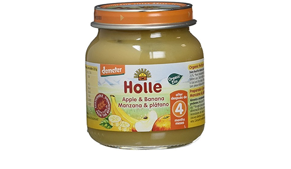 Holle Potito de Manzana y Plátano (+4 meses) - Paquete de 6 x ...