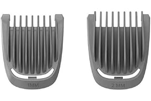 SERVICE_PARTS Stubble Clipper Combs Sizes 1mm + 2mm Compatible With Philips Beard Trimmer Shaver