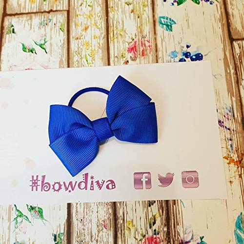 Royal Blue School Hair Bobble Bow Amazon Co Uk Handmade
