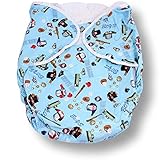 Rearz - Omutsu Bulky Fitted Nighttime Cloth Diaper (Blue - Sports) (Large/X-Large)