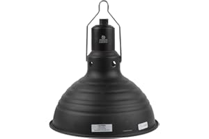 REPTI HOME 8.5 Inch Reptile Light Fixture Dome Heat Lamp Fixture UVB Heat Basking Lamp Fixture for Amphibian Reptile Terrariums，E26 Base