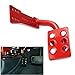 Bentolin Red Metal Dead Pedal Left Side Foot Rest Kick Panel for 2007-2018 Wrangler JK & Unlimited