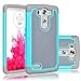 Tekcoo LG G3 Vigor Case, LG G3 Mini Case, (TM) [Tmajor Series] [Turquoise/Grey] Shock Absorbing Hybrid Rubber Plastic Impact Defender Slim Hard Case Cover Shell for LG G3 Vigor,G3 Mini LS885 D725