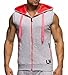 LemonGirl Men's Bodybuilding Sleeveless Hoodie Gym Tank Top