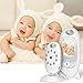GHB Baby Monitor with Camera Baby Monitors Video Baby Monitor Two Way Talk Night Vision Temperature Monitoring 2.0'' Display