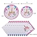 Unicorn Paper Plates and Napkins - Daughters Girls Birthday Party Decorations Unicorn Themed Birthday Party Supplies for Girls Unicorn Party and Baby Shower Decoration, Serves 16 Guests