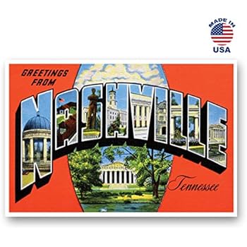 Amazon.com: GREETINGS FROM NASHVILLE, TN vintage reprint postcard set ...