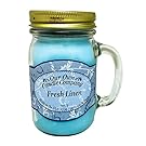 Fresh Linen Scented 13 oz Mason Jar Candle - Made in the USA by Our Own Candle Company