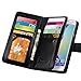 S5 Case, Galaxy S5 Case, Joopapa Galaxy S5 Luxury Fashion Pu Leather Magnet Wallet Credit Card Holder Flip Case Cover with Built-in 9 Card Slots for Samsung Galaxy S5 / Galaxy Sv / Galaxy S5 I9600 (Black)