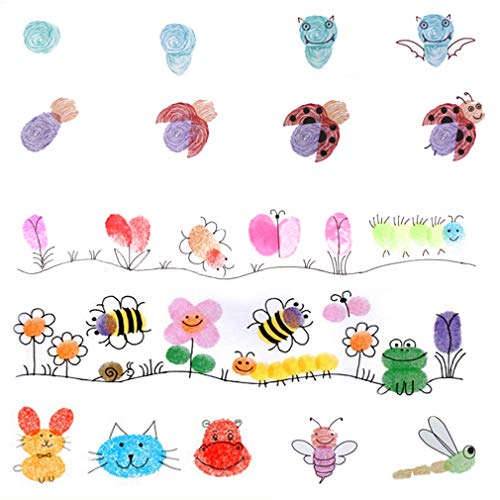 Yolyoo 15pcs Stamp Pads Colourful Craft Ink Pad Rainbow Finger Ink pad for DIY Rubber Stamps, Paper, Wood Fabric