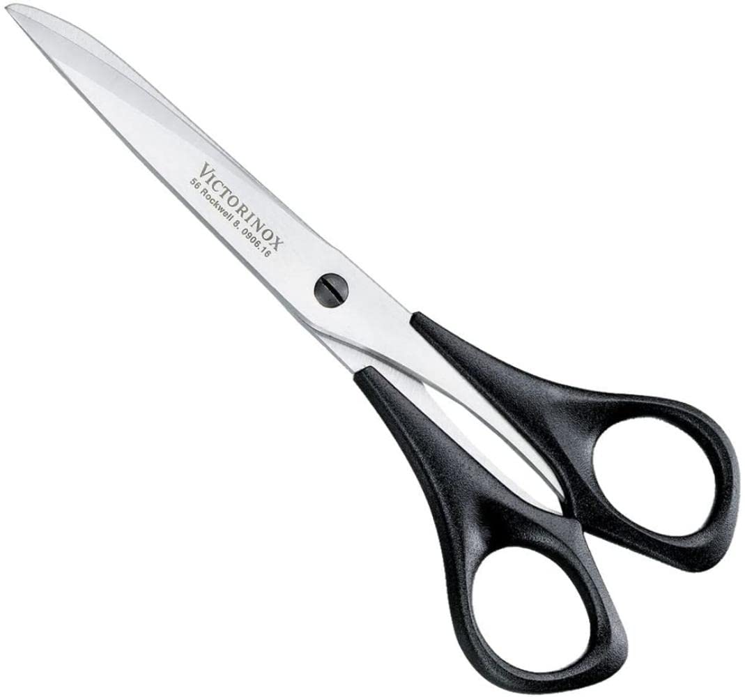 Victorinox Household and Professional Scissors, Extra Sharp Blade, 16 cm, Robust Plastic Handle, Stainless Steel, Black
