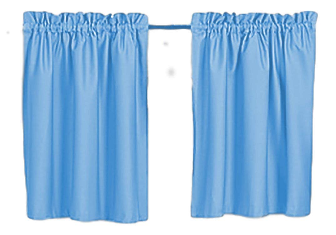 Solid Light Blue Curtain 32 L 2 Panels Tiers Cafe Style Window Kitchen Bath Laundry Basement Office Kids Daycare Schools Dark Chocolate Color Curtain 32 L Handmade Dprd Tasikmalayakab Go Id