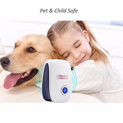 Ultrasonic Pest Repeller - Electronic Pest Control Plug-in Repellent for Mosquitoes, Mice, Ants, Roaches, Spiders, Bugs, Flies, Insects, Rodents - Human & Pets safe R4J 4 Pack