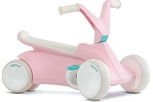 Berg GO² 2in1 Push Car Pink | Ride on with Integrated Folding Pedal System, from Baby Walker to Toddler Ride On Toys, Balance Bike and Pedal Gokart, First Birthday Gift, for Ages 10-30 Months