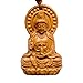 Handmade Rosewood Carved Buddha Lucky Charm,Bring Good Luck, Money and Love in Your Life, Crafted at Thailand Temple (C)