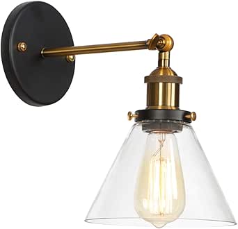 Jeuneu Lámpara de pared industrial clásico de una sola candelabro con