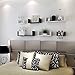 Set of 3 Floating Shelves U Shape Wall Mounted Bookshelf Storage Display Shelves (White)