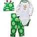 Gerber Baby Girls' 3-Piece Bodysuit, Pant and Cap Set, Reindeer, 3-6 Months
