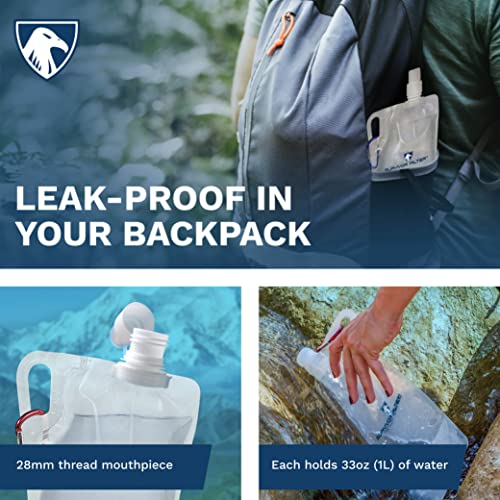 Survivor Filter Clear Collapsible Water Bottle Canteens Travel Water