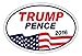 Oval Magnet - Donald Trump and Mike Pence For President Vice President 2016 Campaign - 6" x 4" Magnet