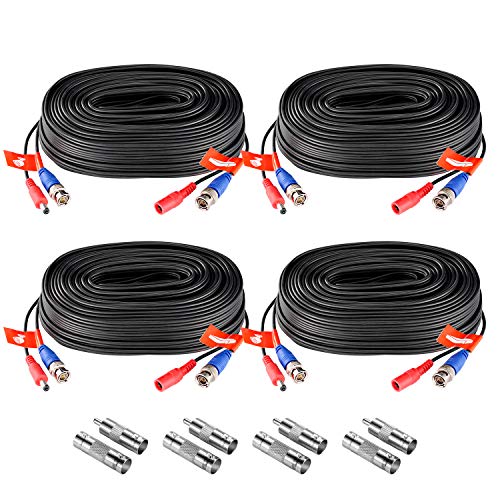 ZOSI 4 Pack 60Feet 18m 4K 8MP 5MP 1080P AllinOne CCTV Video Power