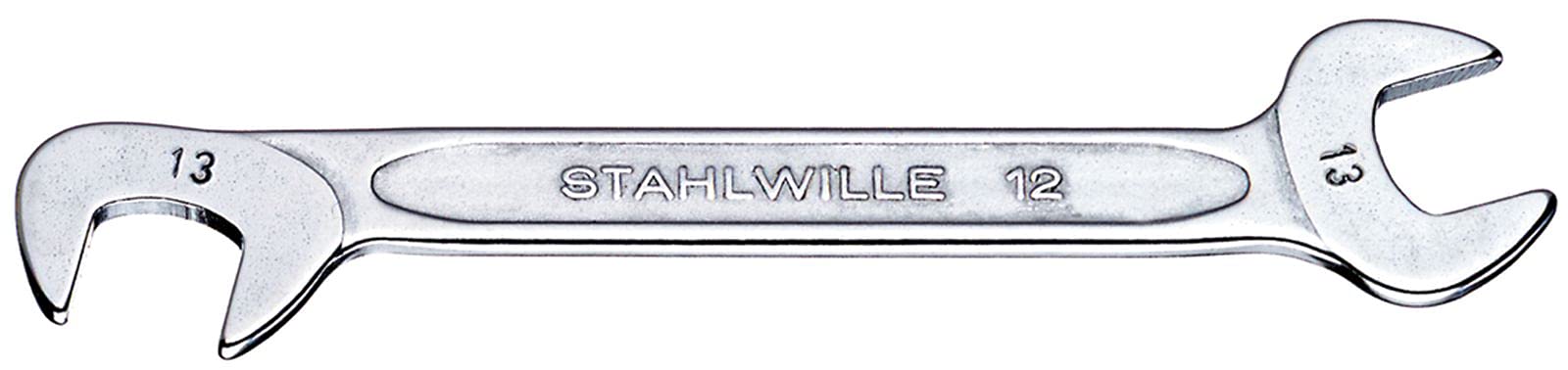Stahlwille 40060707 12 Small Double Open Ended Spanner, Electric, Chrome Alloy Steel, Chrome Plated, 7 mm Size, Pack of 10