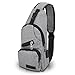 lcfun Canvas Sling Bag Shoulder chest cross body backpack, Men Women Crossbody backpack, usb charging port Backpack for Travel/Hiking/Outdoor Sport (Gray)