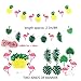 Summer Party Decoration Kit Paper Fans Tropical Party Flamingos and Pineapples Banners Tassel Garlands Hawaiian Luau Beach Supplies SUNBEAUTY 31 Piece