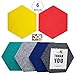 UniLiGis 6 Colors Hexagon Bulletin Board,Felt Cork Board Tiles,Pin Board Wall Decor for Photos,Memos,Display,Include 18 Pins (7x6.1x0.32 inch) (Group-1)