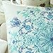 CaliTime Pack of 2 Cozy Fleece Throw Pillow Cases Covers for Couch Bed Sofa Vintage Mandala Snowflake Floral 18 X 18 Inches Teal Blue