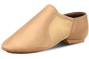 lalaball Women's Jazz Shoes Leather Split Sole Dance Shoes for Women Men, Black Brown