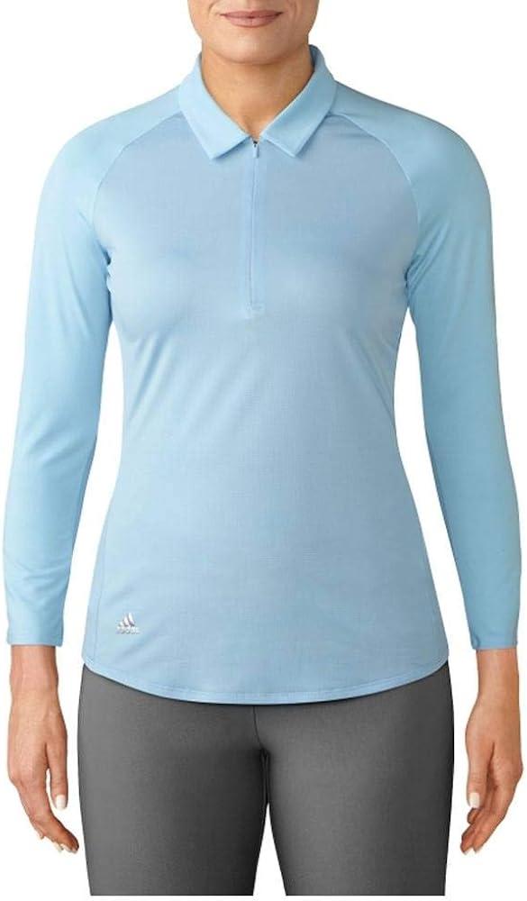 adidas Golf Women's 3/4 Sleeve Zippered Polo Clothing