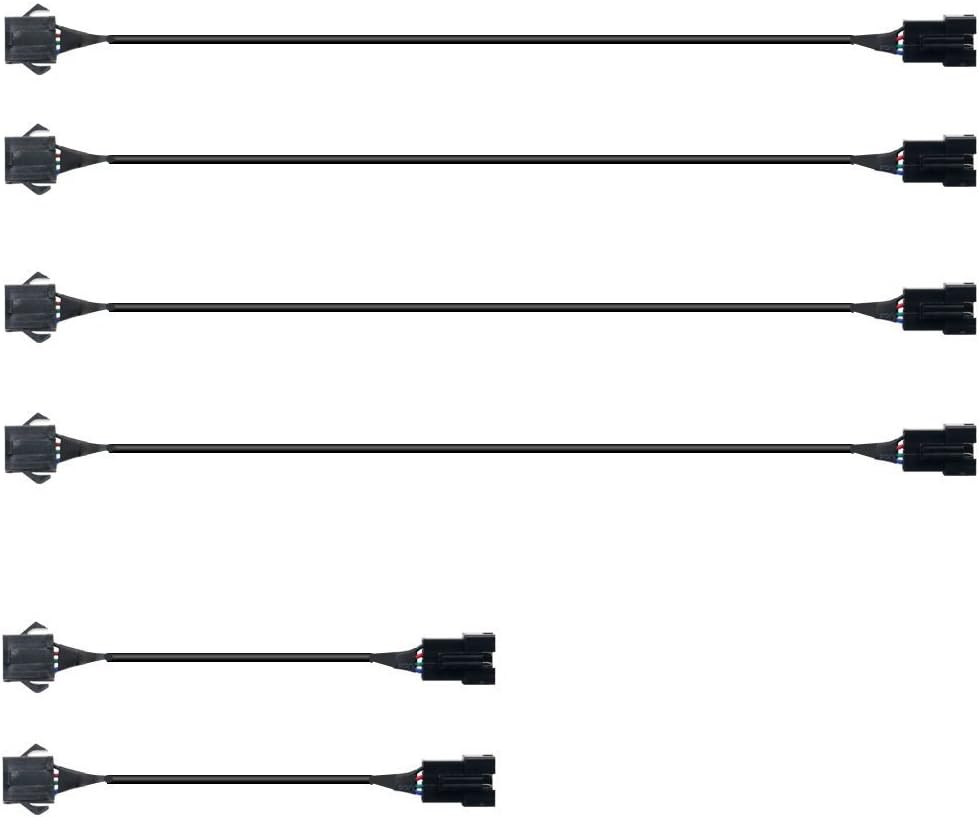 HuDieM Extension Cable Wire Cord Set for LED Accent Light Multicolor Neon Strip (2Pcs 19.69inches, 4Pcs 39.37inches)