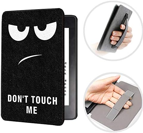 CASZONE Flip Case for Kindle Paperwhite 2018 10th Generation with Hand Strap Holder, Ultra Slim Thin PC Leather Shockproof Smart Pattern Cover with Auto Sleep/Wake 6.0 Inch