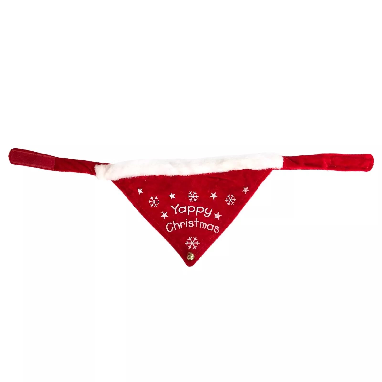 Adjustable Christmas Dog Bandanas - Chequered Print Triangle Scarf, Festive Dog Christmas Costume Accessories (One Size, Yappy Xmas)