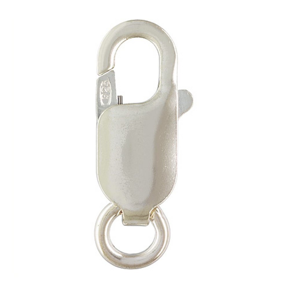 4 Qty. 6x16mm Lobster Claw Clasps with Ring .925 Sterling Silver by JensFindings