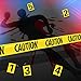 Prextex Halloween Crime Scene Kit Dead Body Outline Caution Tape Number Placards for Creepiest Haunted House Décor Halloween Prop Halloween Decorations