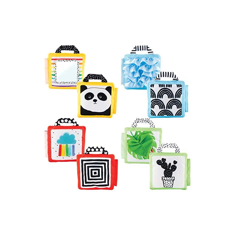 Sassy Reversible Soft Sensory Activity Panels, 4Count, Ages 0+