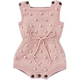 Neiwech Baby Girl Romper Sleeveless Pompoms Knit Rompers Newborn Little Girl Overall Jumpsuit Summer Outfits Clothes