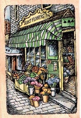 Select Flowers - Wood Rubber Stamp MO55