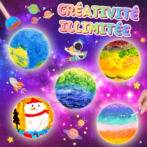 Girl Gift 7 8 9 10 Years: Toy Child 5 6 7 8 Years Manual Activities for Children Creative Leisure Children 8-9-10-11 Years Painting Kit Lamp Moon Night Light Birthday Gift Girl Boy 3-12 Years