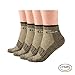 YingDi Copper Socks Moisture Wicking Anti-microbial Ankle Sport Socks Size L Black Pack of 2 pairs