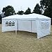 Tangkula 10’X20’ EZ POP UP Tent Gazebo Wedding Party Folding Canopy Carry Bag Cross-Bar