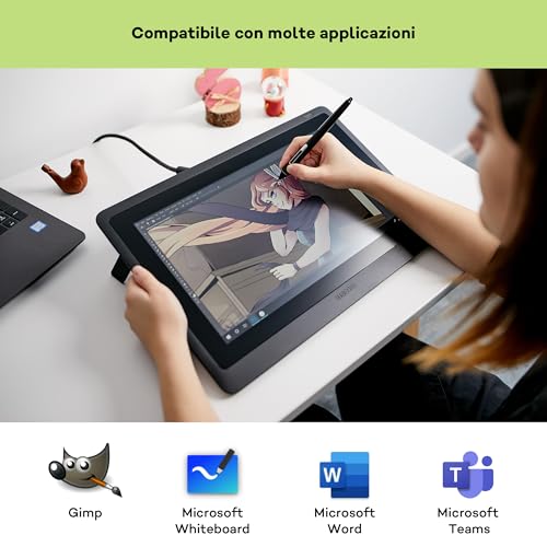Wacom Cintiq 16 2.5K Pen Display with Wacom Pro Pen 2 | Graphics tablet (requires PC), natural paper and pen feel, HD sharpness and Japanese ergonomic design