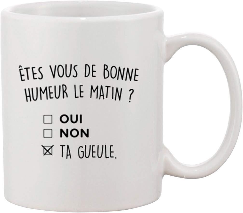 Mug Etes Vous De Bonne Humeur Le Matin Amazon Fr Cuisine Maison