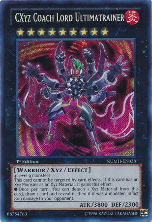 Yu-Gi-Oh! - CXyz Coach Lord Ultimatrainer (NUMH-EN038) - Number Hunters - 1st Edition - Secret Rare