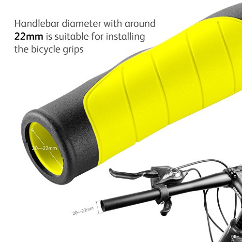 image for LYCAON Bike Grips by Bicycle Handlebar Grips with Solid & Extra-Thick 