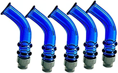 5pcs 810 Universal D-r-i-p T-i-ps Nozzle Bending Glass Acessaries (Blue)